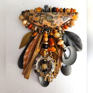Chipita by Joan Eagle, Leopard Skin Jasper & Much More, Pin, Brooch